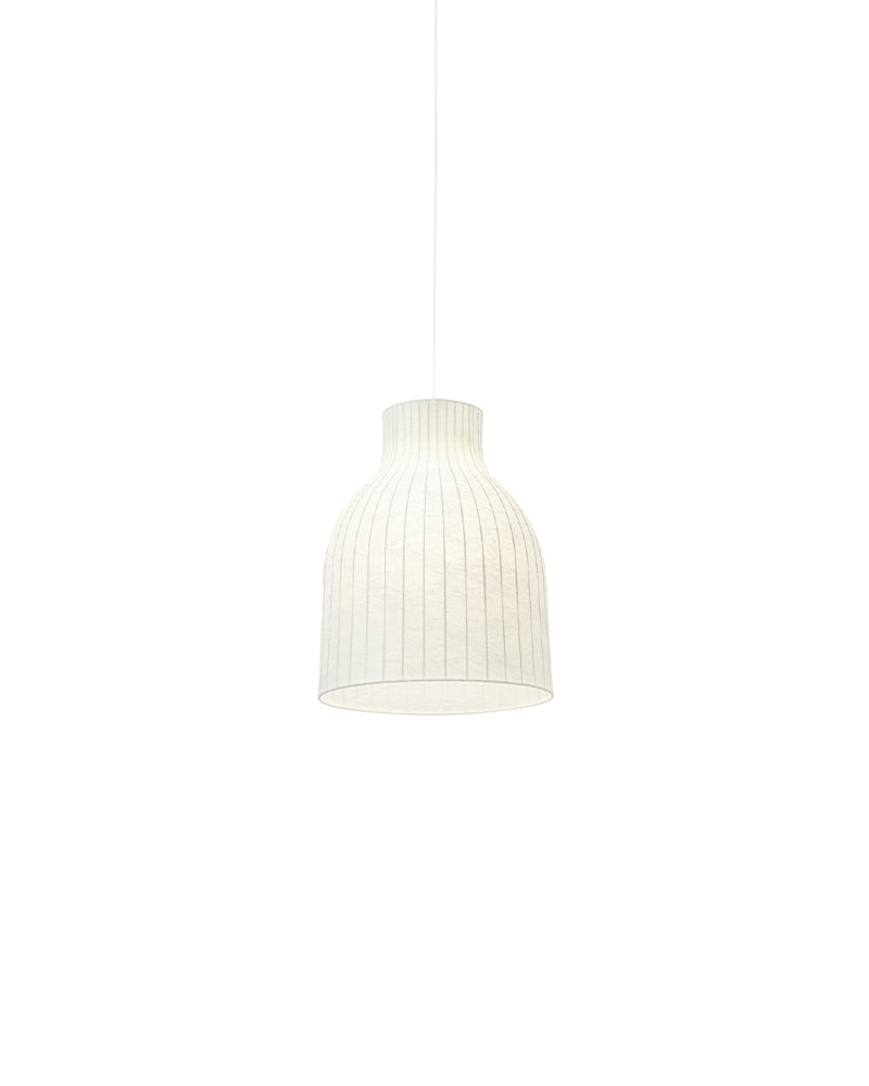 Strand- Hvid pendel lampe- ø40cm Muuto frisørudstyr i hvidt sprøjtet tråd-kokonmateriale til frisørsalon